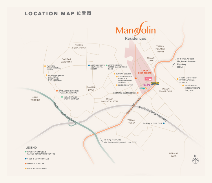 Mandolin Desa Tebrau location map